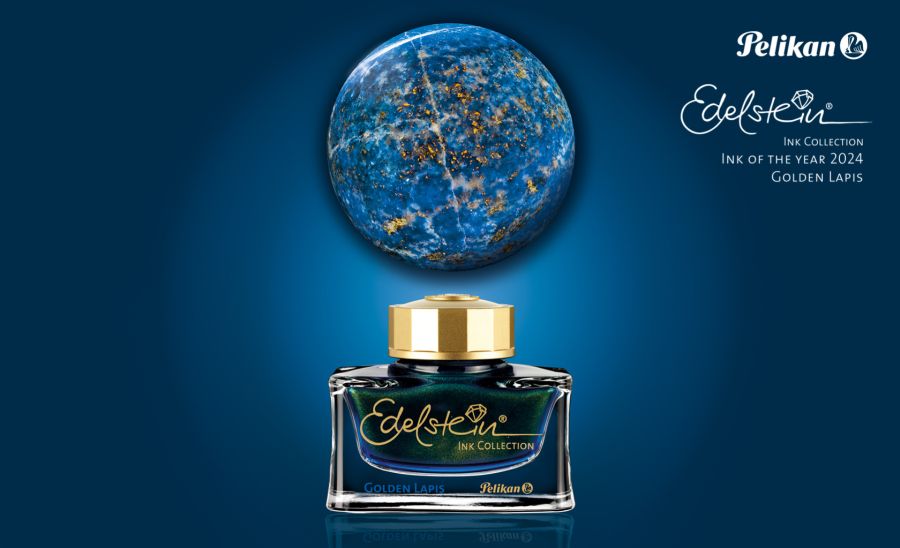 Pelikan Edelstein Tinte des Jahres 2024 Golden Lapis