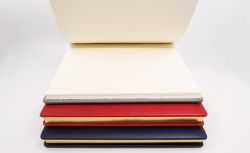 Gästebuch in Leder mit Büttenpapier oder Goldschnitt