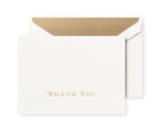 Crane "Thank You" Karten Box mit Goldprägung