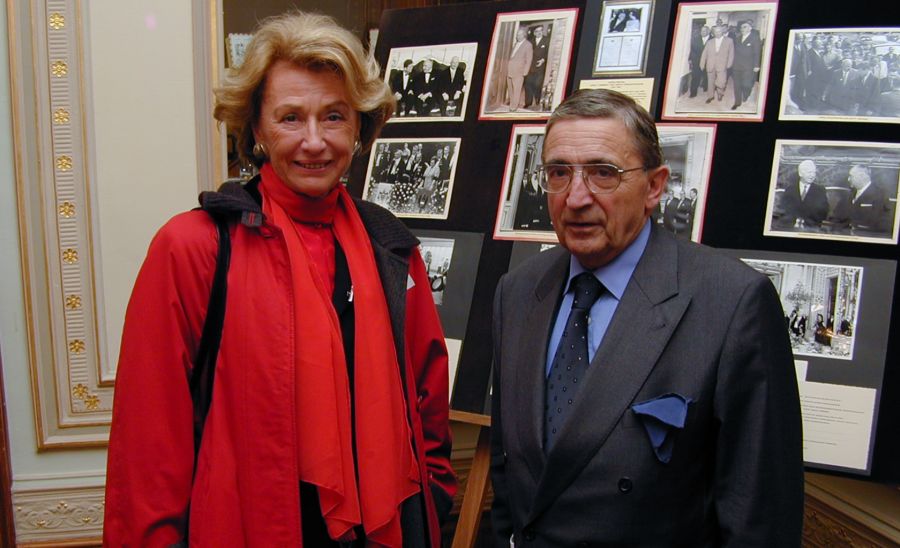 Edith Klestil und Hon.-Prof. Dr. Franz Huber-Pock, Ausstellung 100 Jahre Huber & Lerner, Zuckerbäckerei Demel