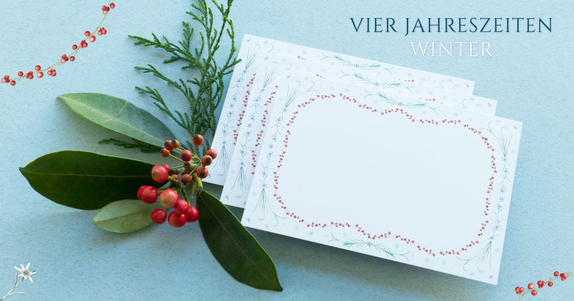 Briefkarten-Set "Winter" aus der Kollektion "Vier Jahreszeiten"
