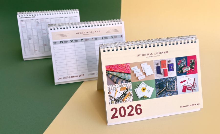 Stehkalender 2026 Format A5 quer