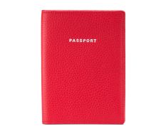 Lederhülle für Reisepass rot