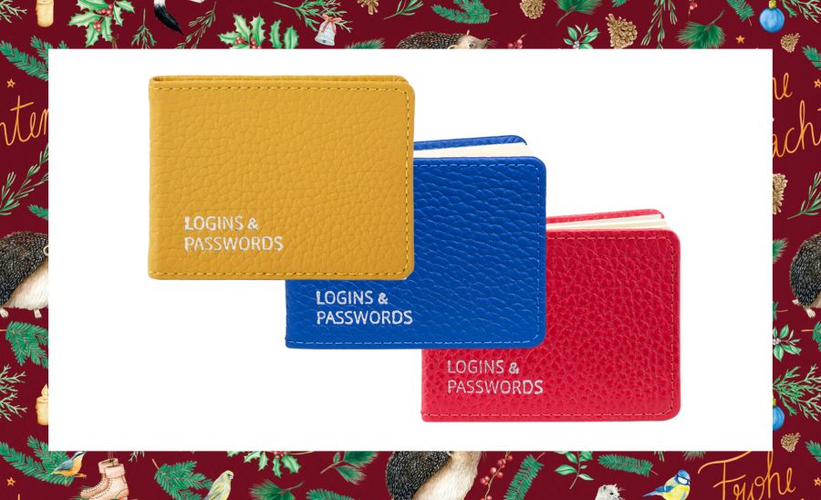 Logins & Passwords B&uuml;chlein mit Ledereinband