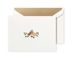 Crane "Love Birds" Karten Box mit Goldprägung