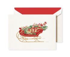 Crane Weihnachtsbillett-Box Santa's Sleigh