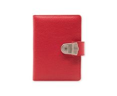 Tagebuch mit Verschluß Leder Rot