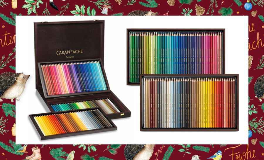 Holzkoffer 80 Farben Supracolor Aquarelle Buntstifte