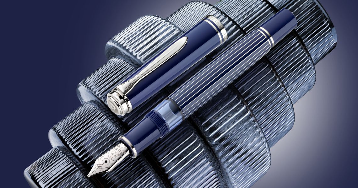 Pelikan Special Edition M815 Metal Striped Blue