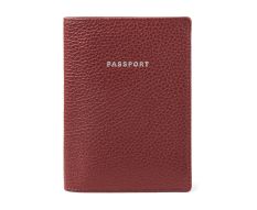 Lederhülle für Reisepass Bordeaux