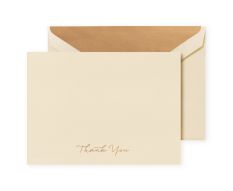 Crane "Thank You" Karten Box mit Goldprägung in Schreibschrift